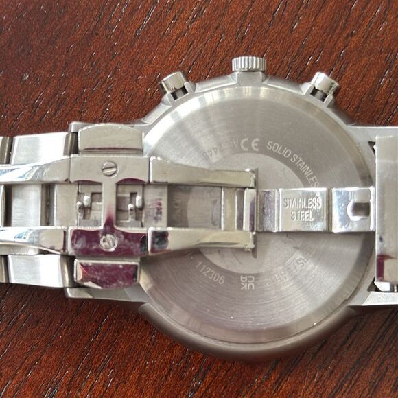 Emporio Armani AR2434 Chronograph Watch Dark Graphite Sunray Dial Steel 43mm - Picture 10 of 12